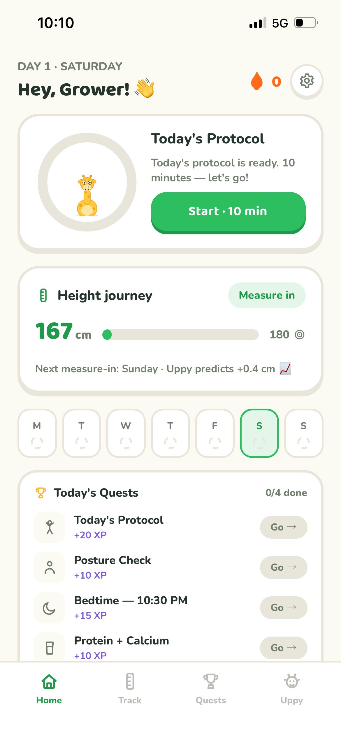 Uppy home dashboard